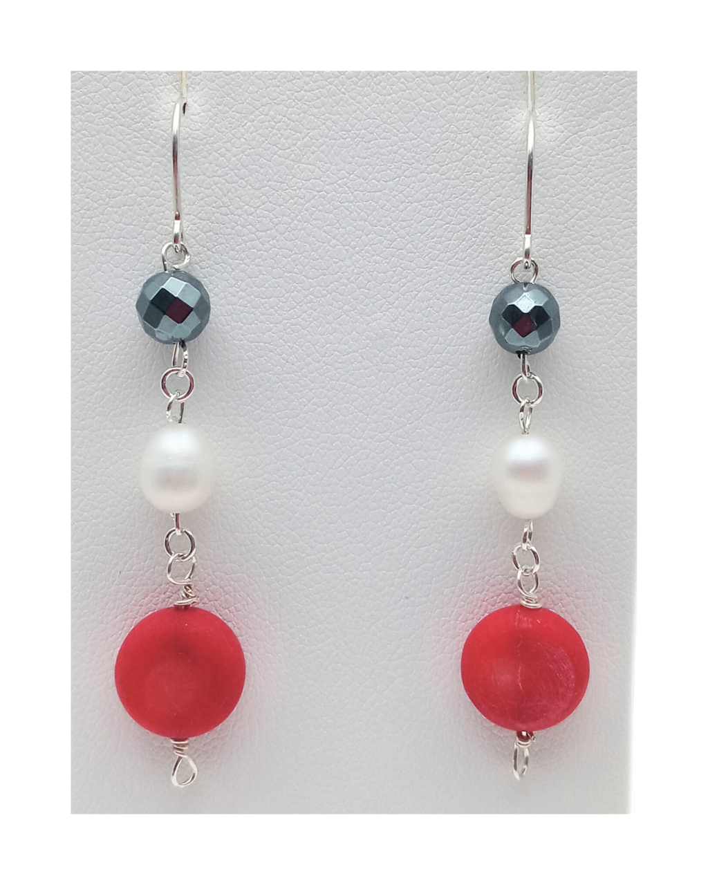 White on sale coral earrings