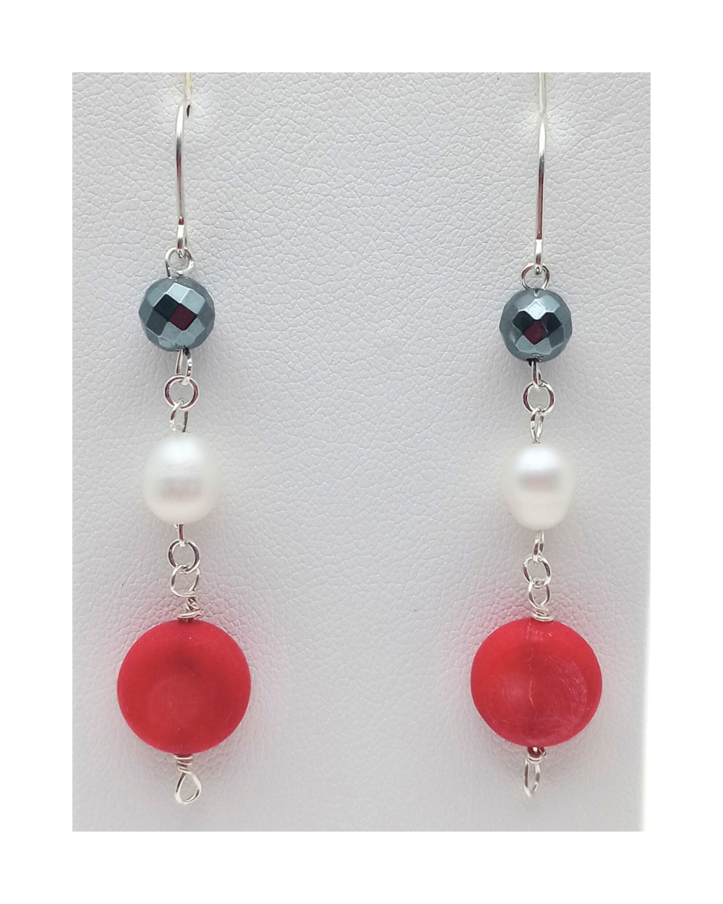 White 2025 coral earrings
