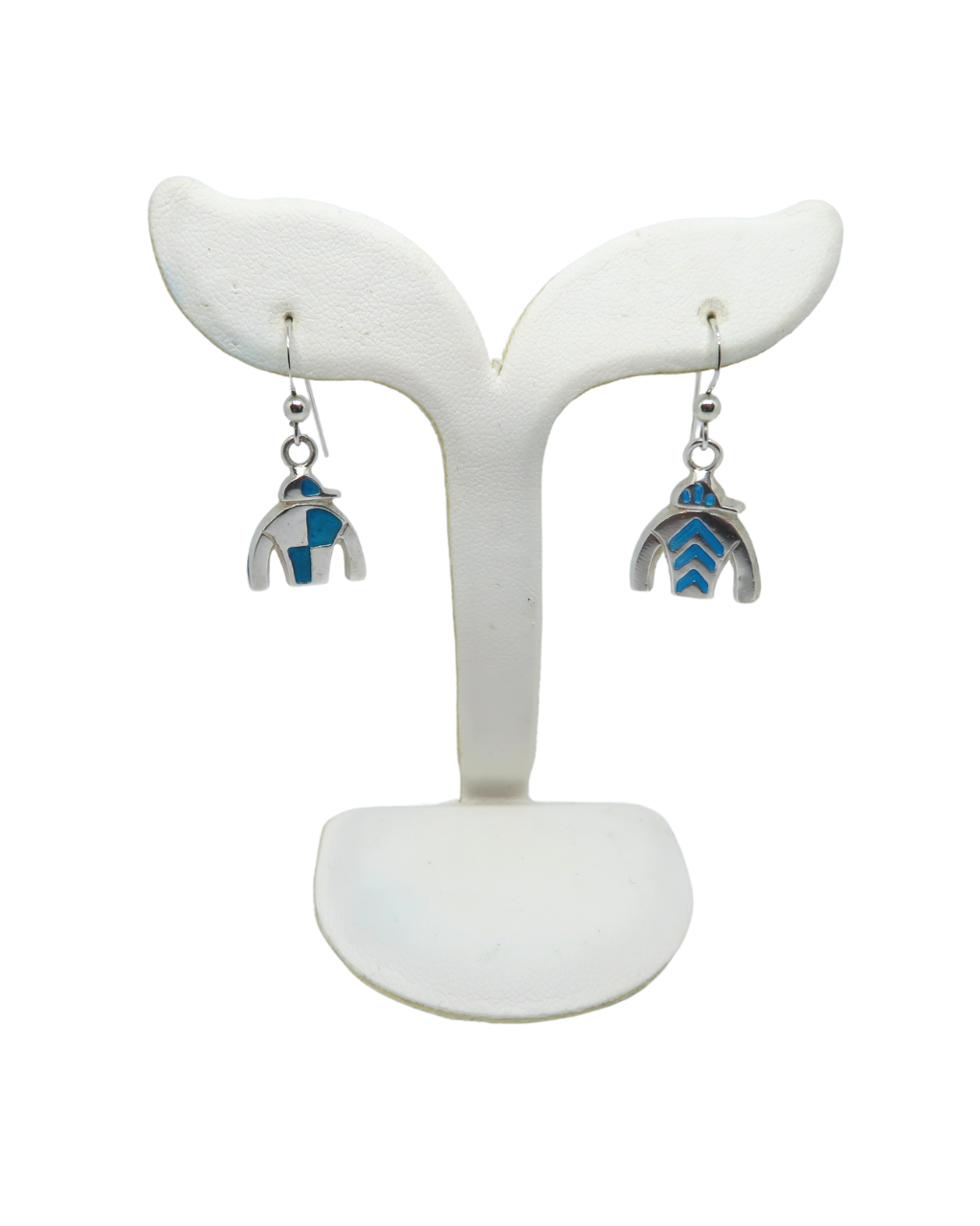 Exclusive Sterling Hand-enameled Jockey Silk Earrings