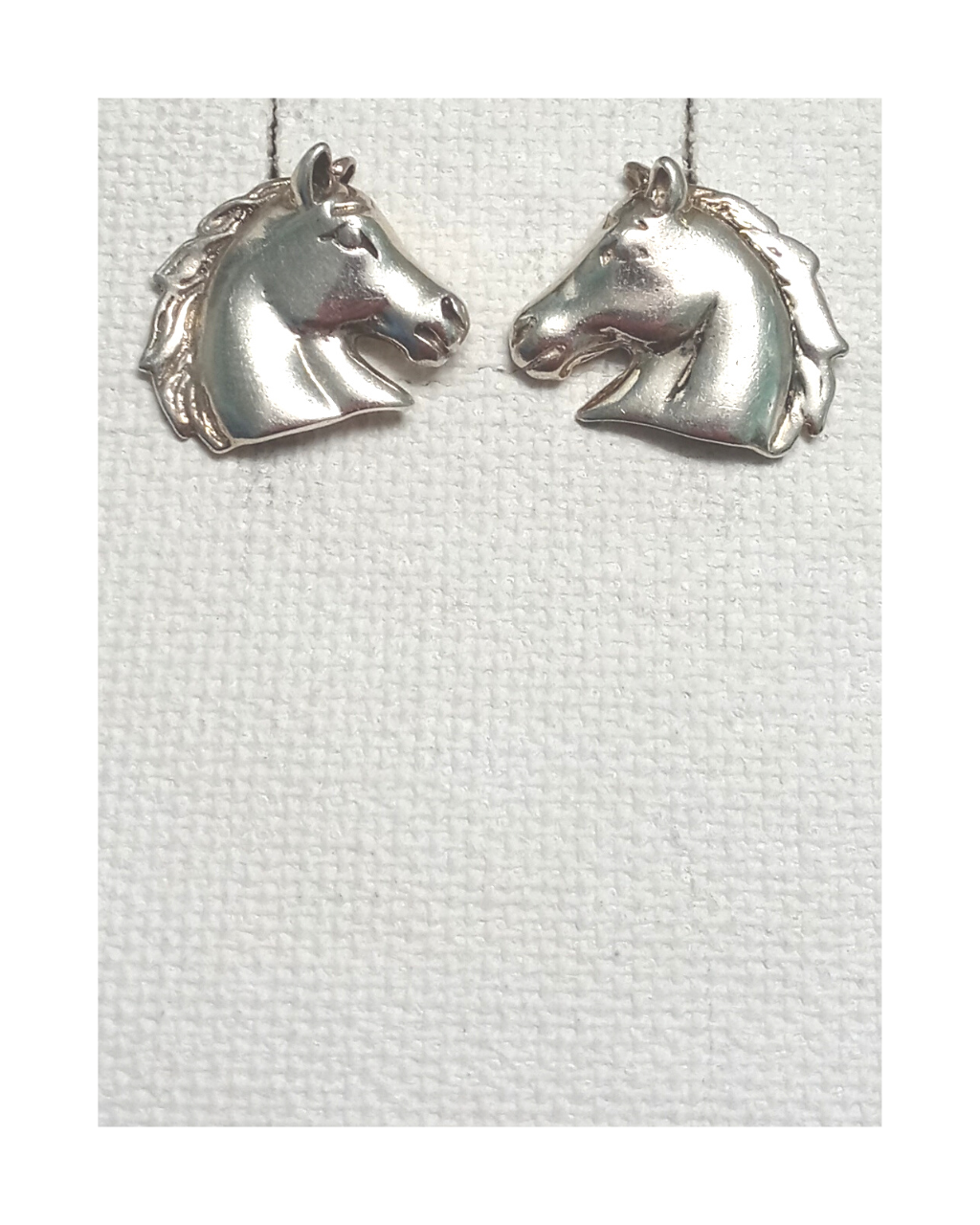 Sterling Hoofprints Post Earrings Horse