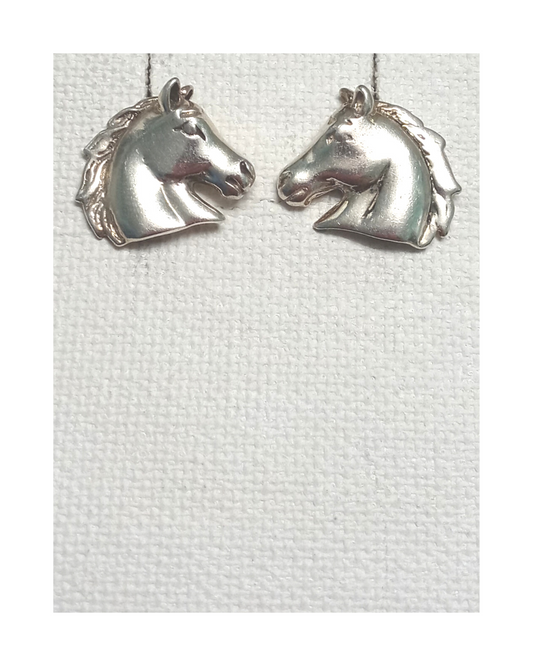 Sterling Horsehead Post Earrings